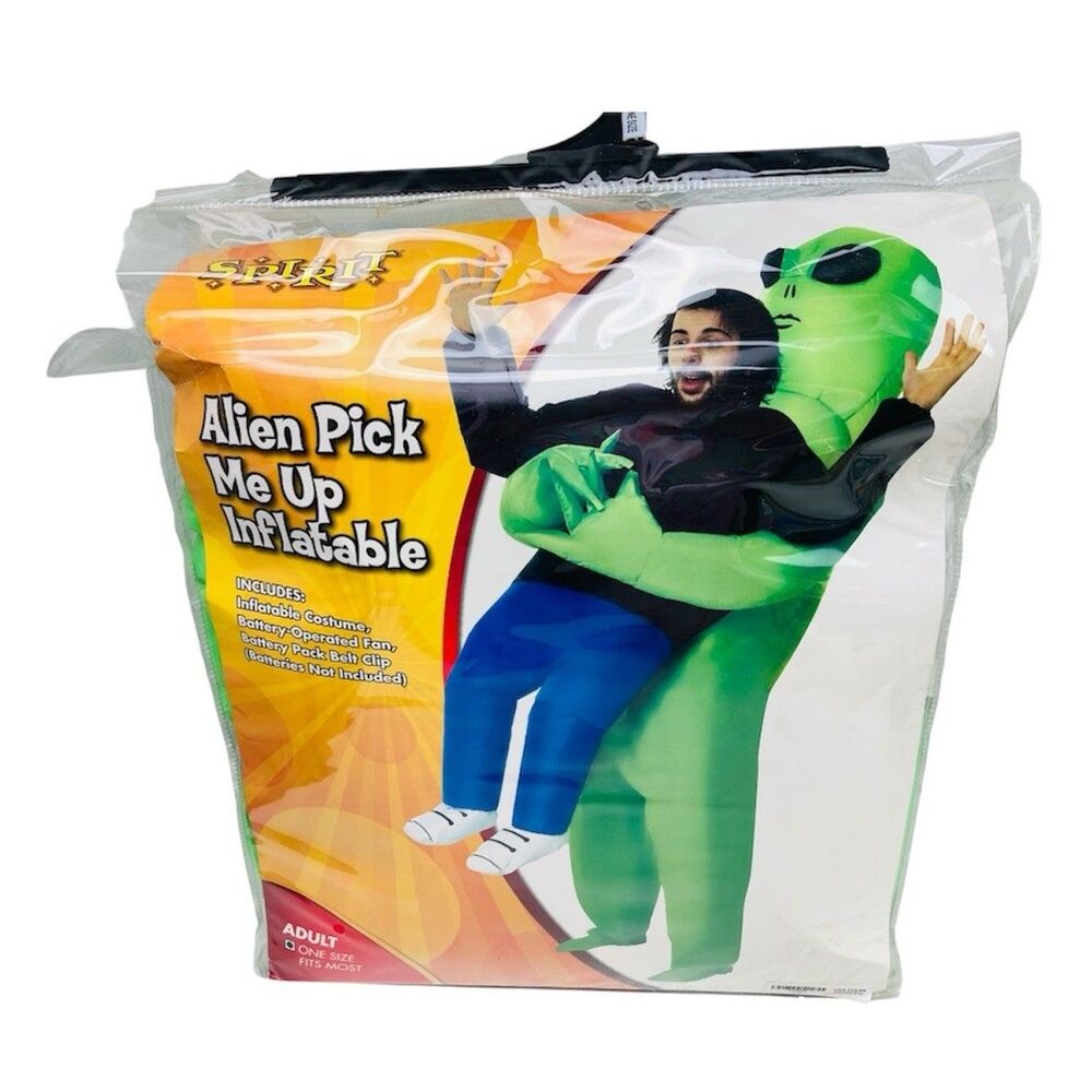 Spirit Halloween Alien Pick Me Up Inflatable Costume, One Size, Adult